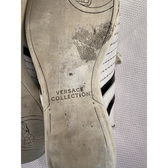 Versace Collection White Low Top Leather‎ Sneakers size 10 main image 8